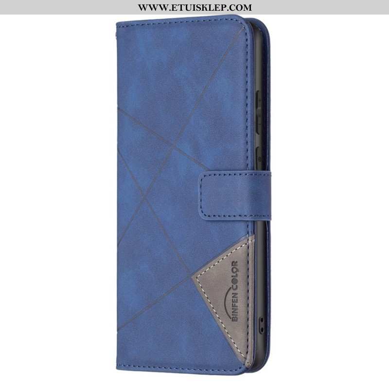 Etui Folio do Samsung Galaxy M53 5G Kolorowe Trójkąty Binfena